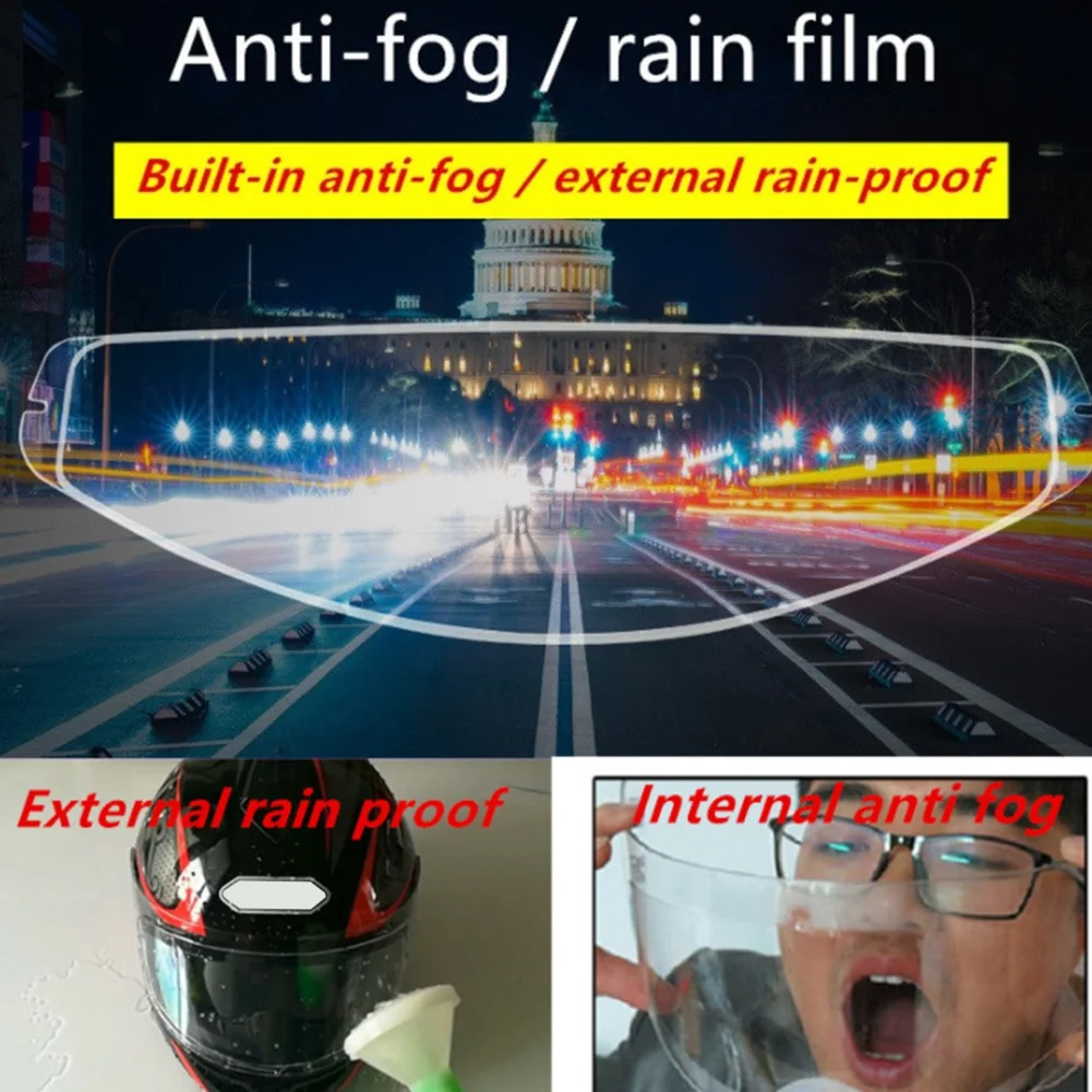 

Universal Motorcycle Helmet Waterproof Rainproof Film Anti Rain Clear Anti-Fog Patch for Against UV Rain Motorcycle Accessories