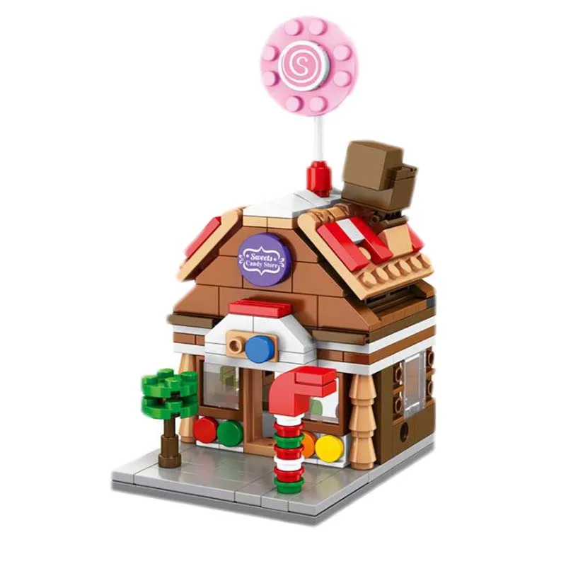 4 шт./компл. детская игрушка строительный блок сборки с изображением уличного