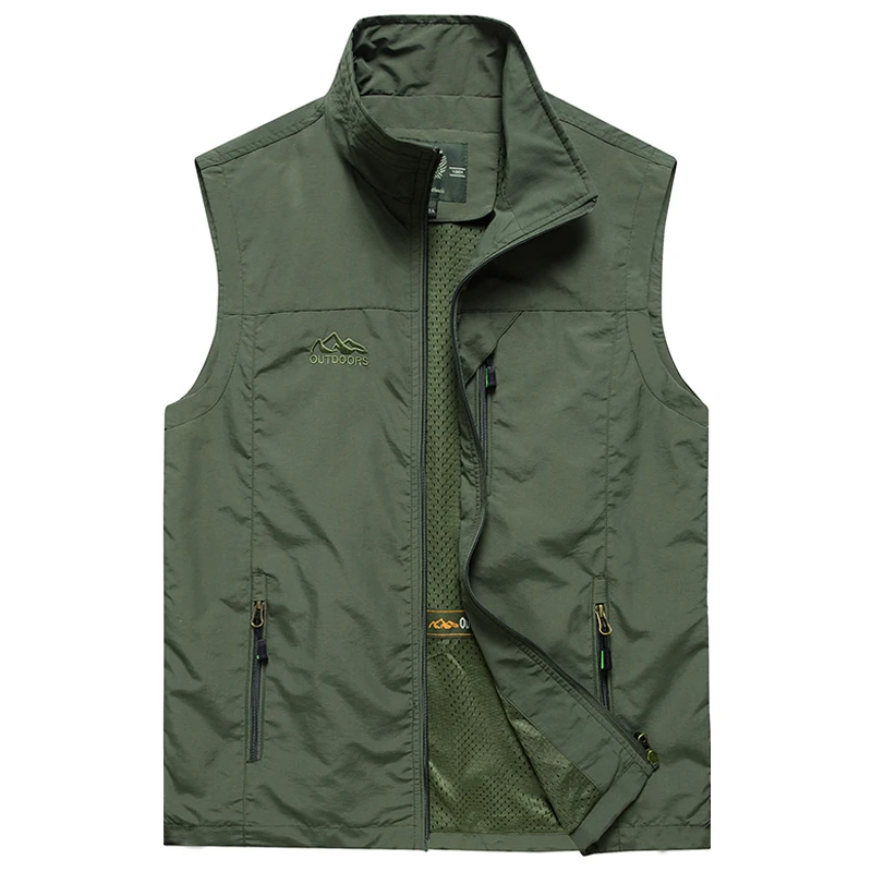 

Sleeveless Vest Men Summer Mesh Thin Multi Pocket Vest Jacket Man Casual Travels Vest Outdoors Male Fishing Vest Waistcoat