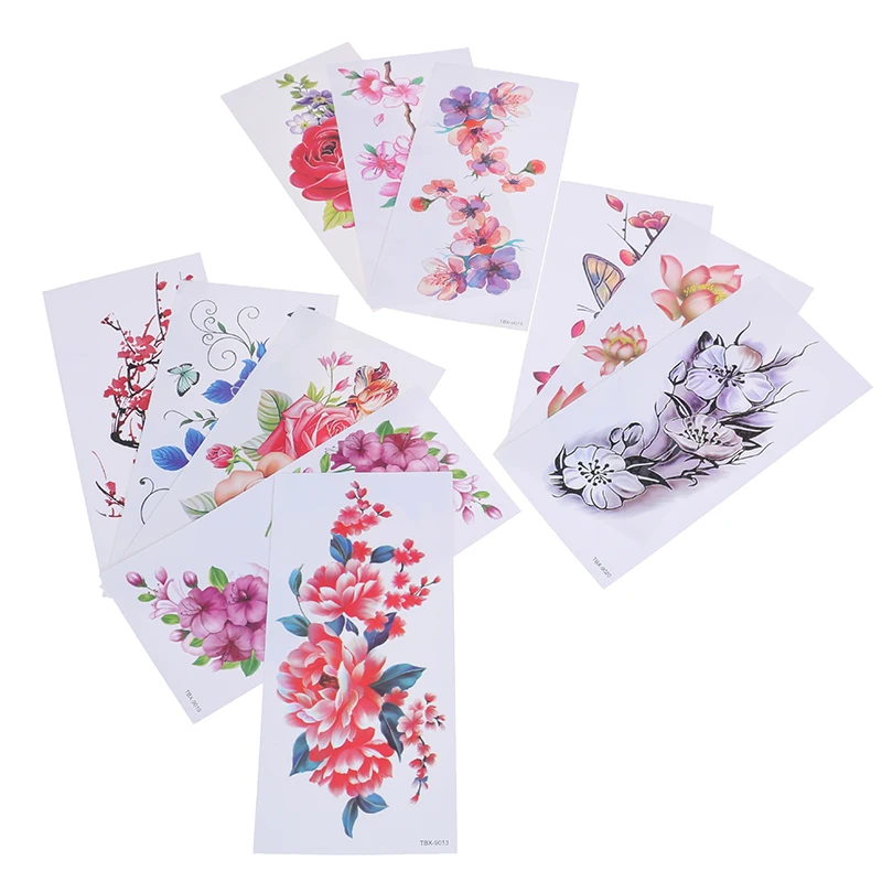 

Fashion Body Art Waterproof Arm Shoulder Fake Tatoo Paper For Women Flower Temporary Tattoos Hand Tattoo Sticker