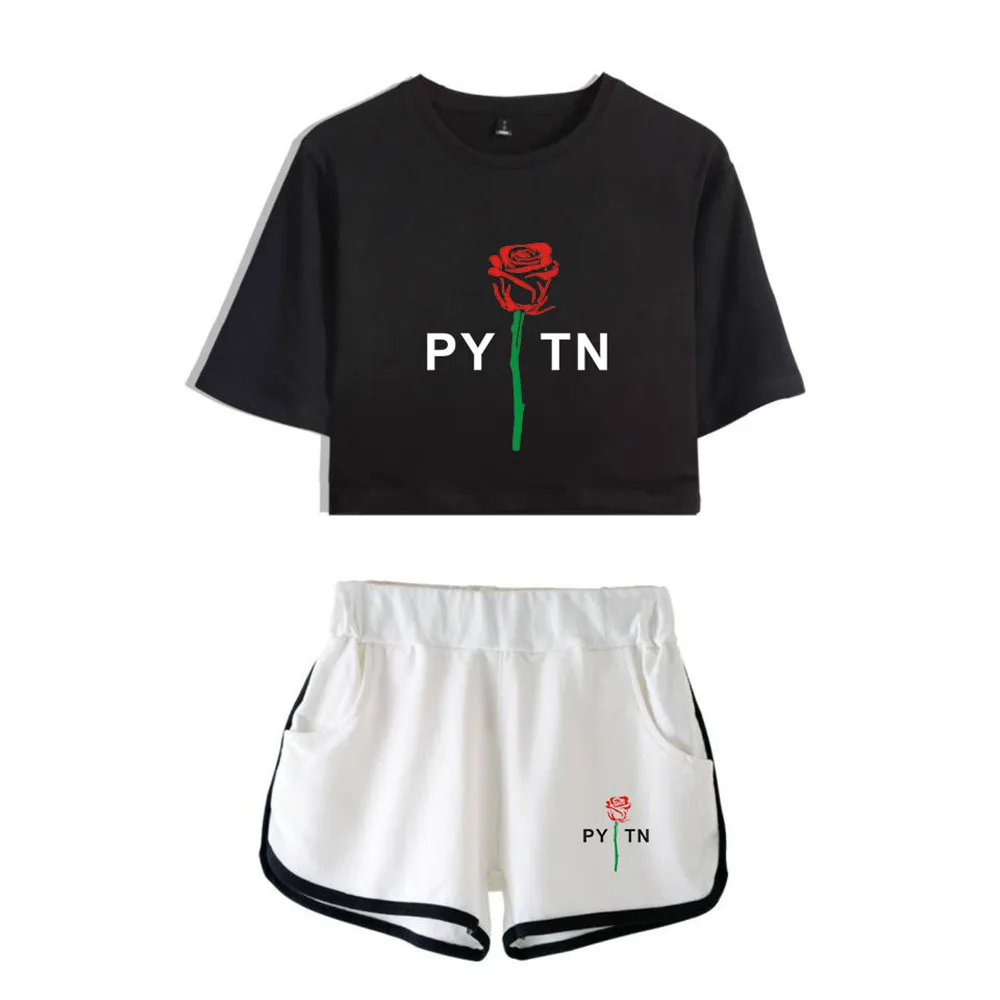 

Fashion Sexy T-shirt Short Sleeve Rose Suit 3D Printed Ladies Slim T-shirt + Summer Women Casual Street Wear Suit Rose Flower