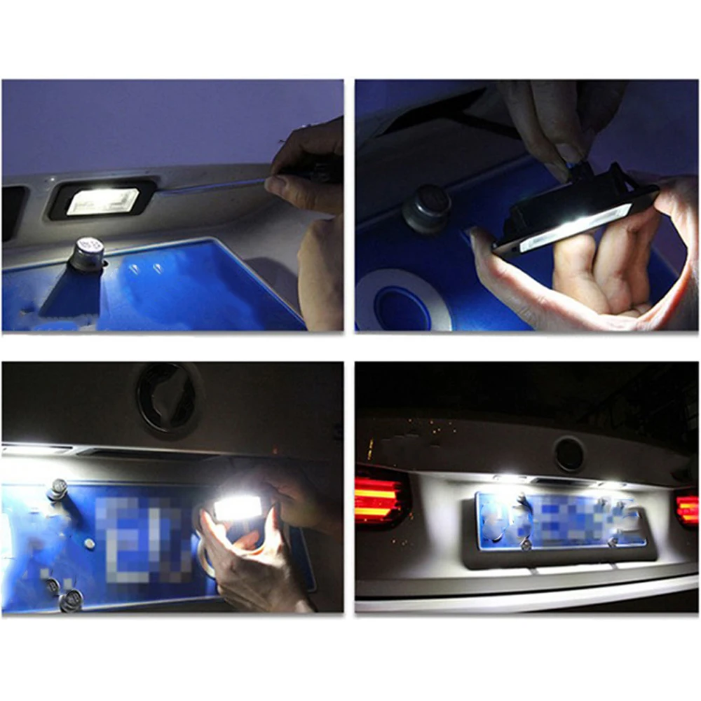 2 шт. 12 В светодиодный номерной знак без ошибок для Ford Galaxy Focus Kuga C MAX задний