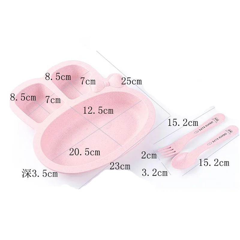 Набор детских тарелок из пшеничной соломы Детская разделительная миска