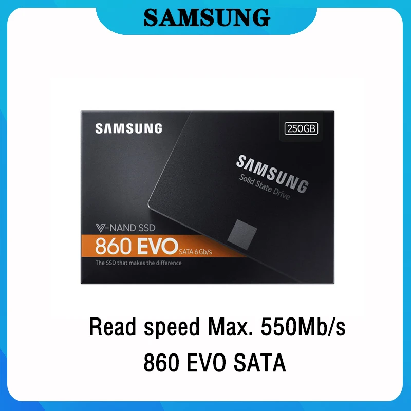 Samsung внутренний SSD 860 EVO 2 ТБ 120 ГБ 250 500 1 твердотельный накопитель HD Жесткий диск SATA