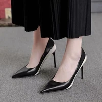 tophqws korean fashion high heeled shoes women 2022 simple office thin heels female pointed toe pumps casual designer shoes