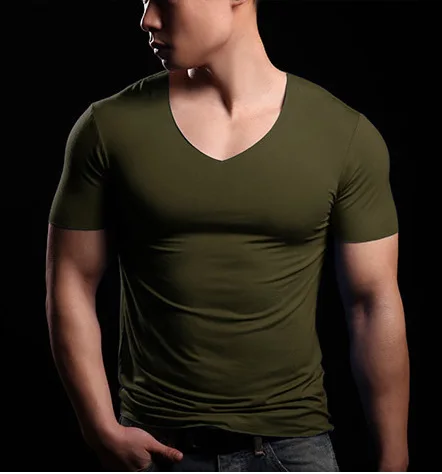 

2247- short-sleeved men's t-shirt summer new loose five-point sleeve T-shirt