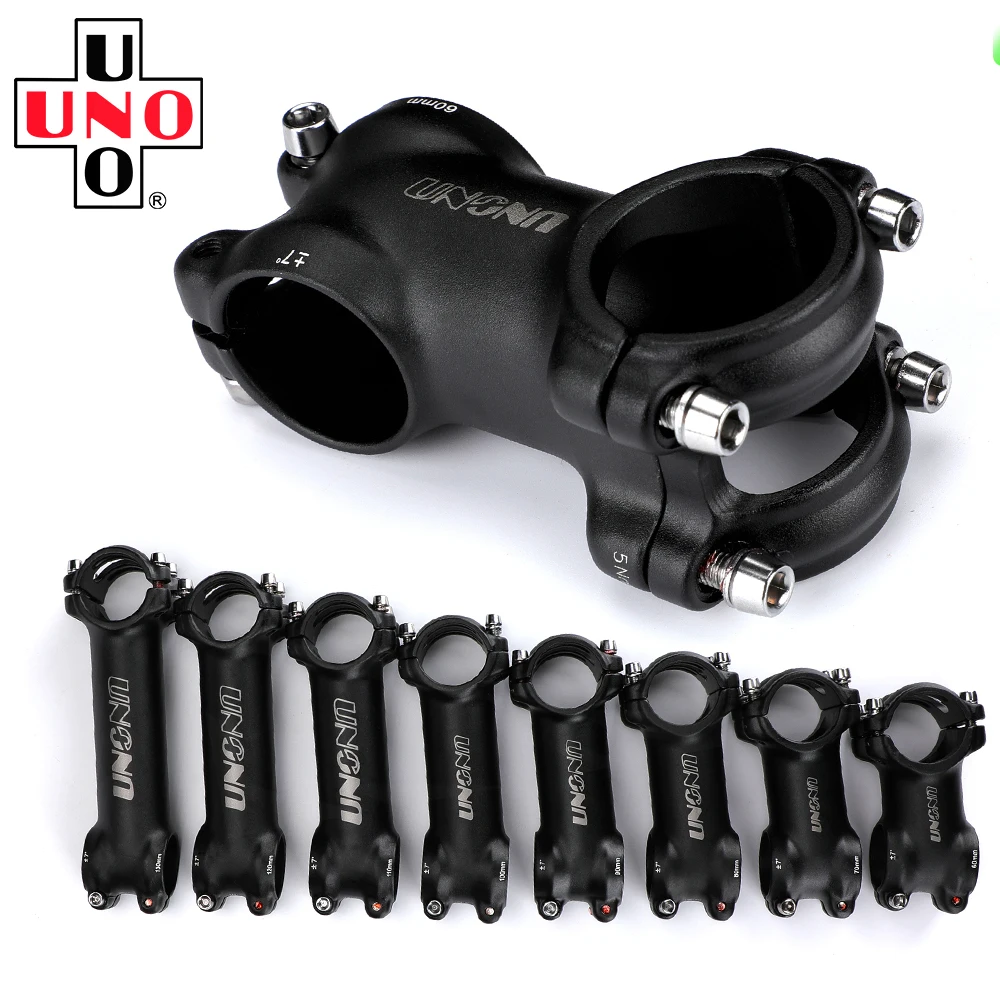 

UNO 7 Degree 31.8mm Ultralight Bike Stem MTB Bicycle Stem 60-130mm Mountain Power Parts Road Bicycle Aluminum Kalloy Stem