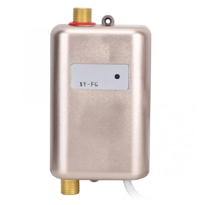 Electric Water Heater Instantaneous Hot Shower Flow Fast Heating Kitchen Bathroom Stainless Steel Tankless Water Heater