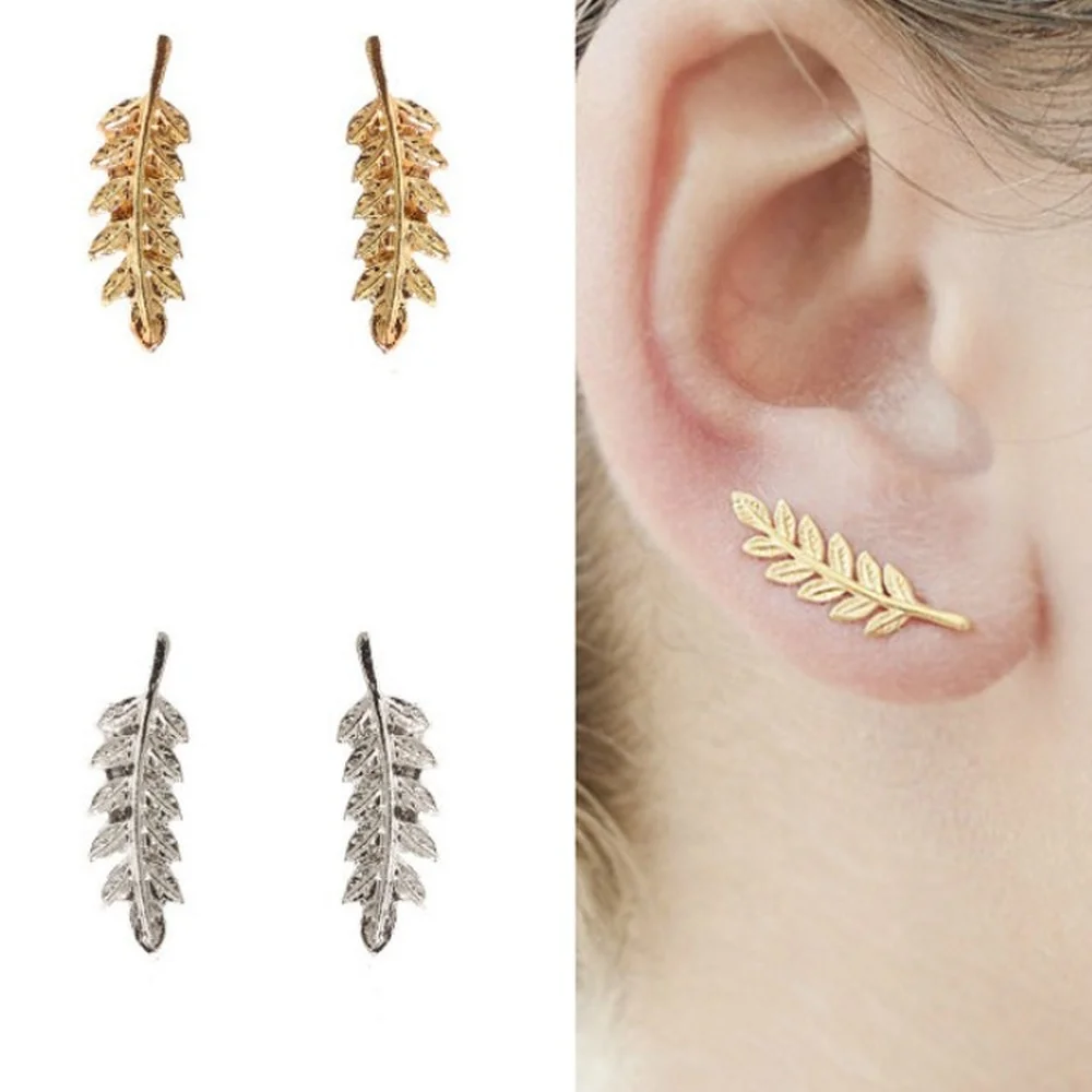 

Korea Fashion Earrings For Women Jewelry 2021 Leaf Simple Earrings Korea Crochet Personality Earring Long Trendy 2021 Wholesale