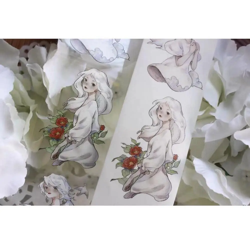 

Прекрасный Танцы девушка клейкая лента из рисовой бумаги для изготовления открыток пуля журнал Сделай Сам Скрапбукинг этикетка наклейки