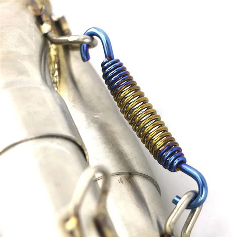 

1Pc 60mm Motorcycle Exhaust Middle Pipes Springs Stainless Steel Colorful Bluing