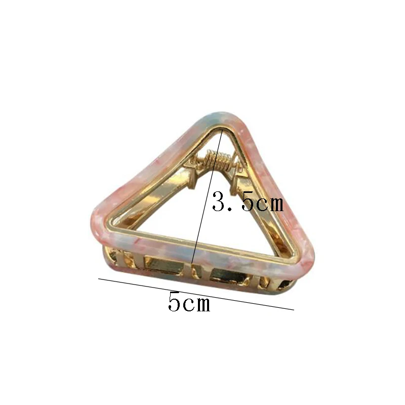 Корейские акриловые женские заколки крабы для волос треугольные ацетатные