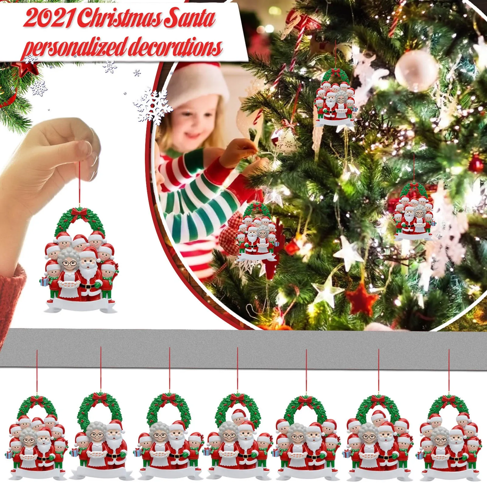 

Christmas Santa Decorations Christmas Tree Decorations Pendants 2021 Christmas holiday decor home Decoration Accessories #40