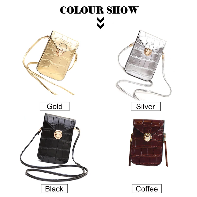 Винтажные мини сумки для мобильного телефона сумка на плечо из крокодиловой кожи