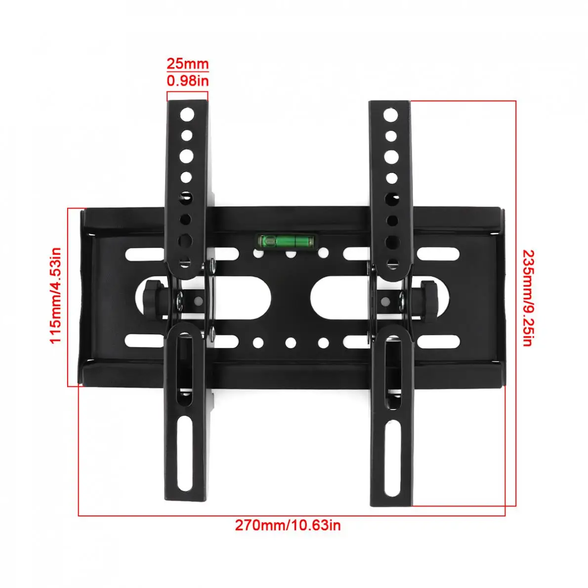 Универсальный 25кг AdjustableTV WallMountBracketFlatPanelTVFrameSupport 15 градусов наклон с уровнем для 14