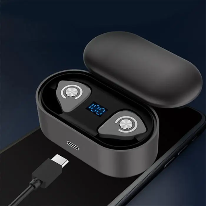 Bluetooth беспроводная гарнитура в ухо HIFI музыкальные наушники светодиодный 7 5x3 5x4