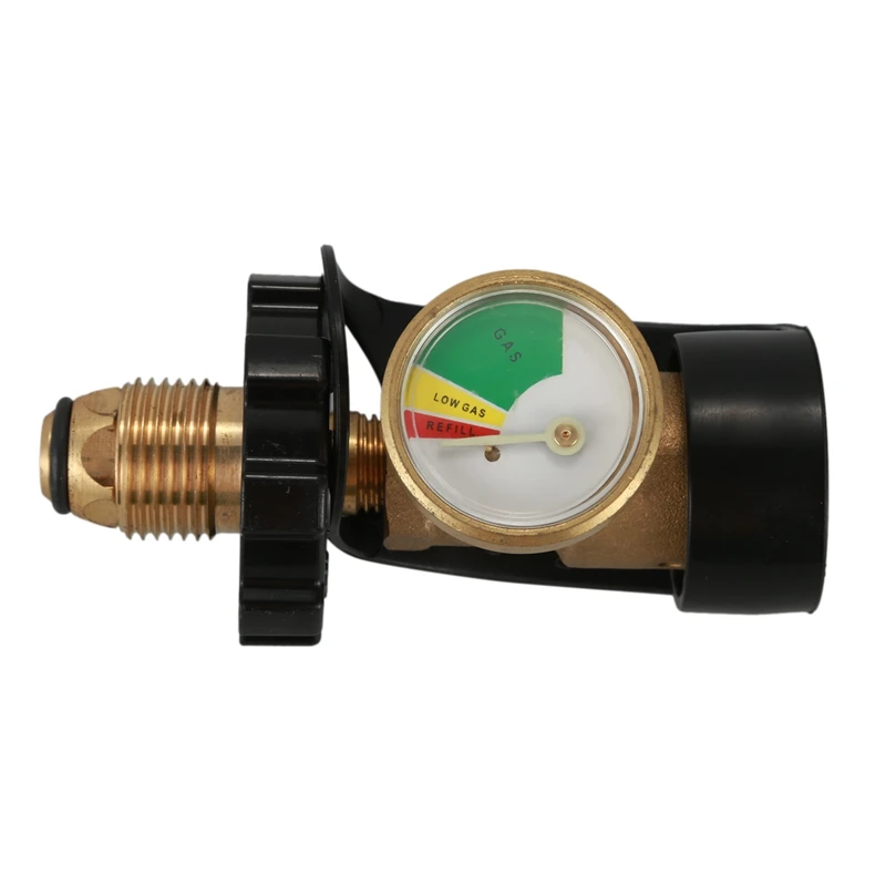 US overpressure and super flow leak detection automatically closes the propane tank pressure gauge cylinder adapter with protect |