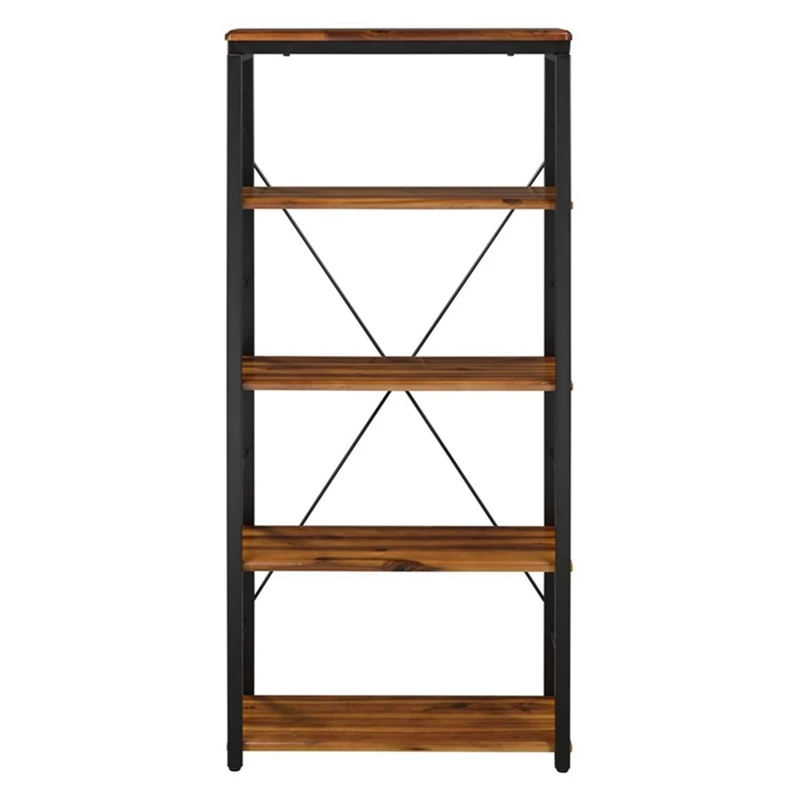 

Bookshelf Wooden Metal File Storage Rack Book Shelf Stand Holder Bookcase Furniture Organizer Shelf For Home