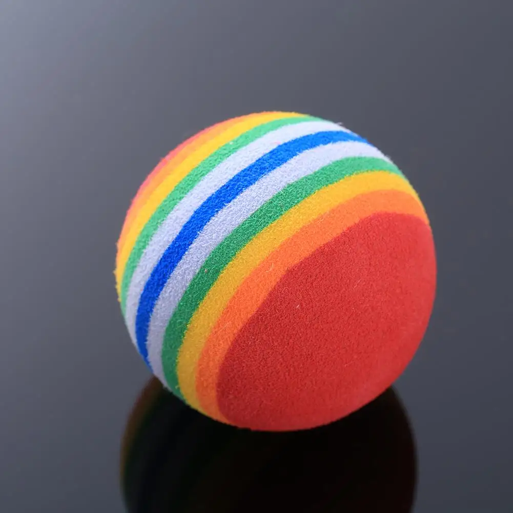 Милая жевательная игрушка для домашних животных Радужный шар игры искусственная