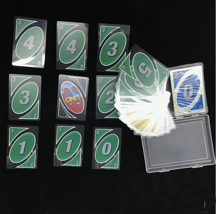 Прозрачные Кристальные пластиковые UNO водонепроницаемые карты для покера