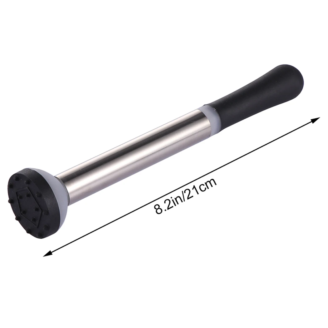 

2pcs Stainless Steel Wine Mixing Stick Cocktail Shaker With Crushing Hammer DIY Drink Fruit Muddler Crushed Ice Barware Tool