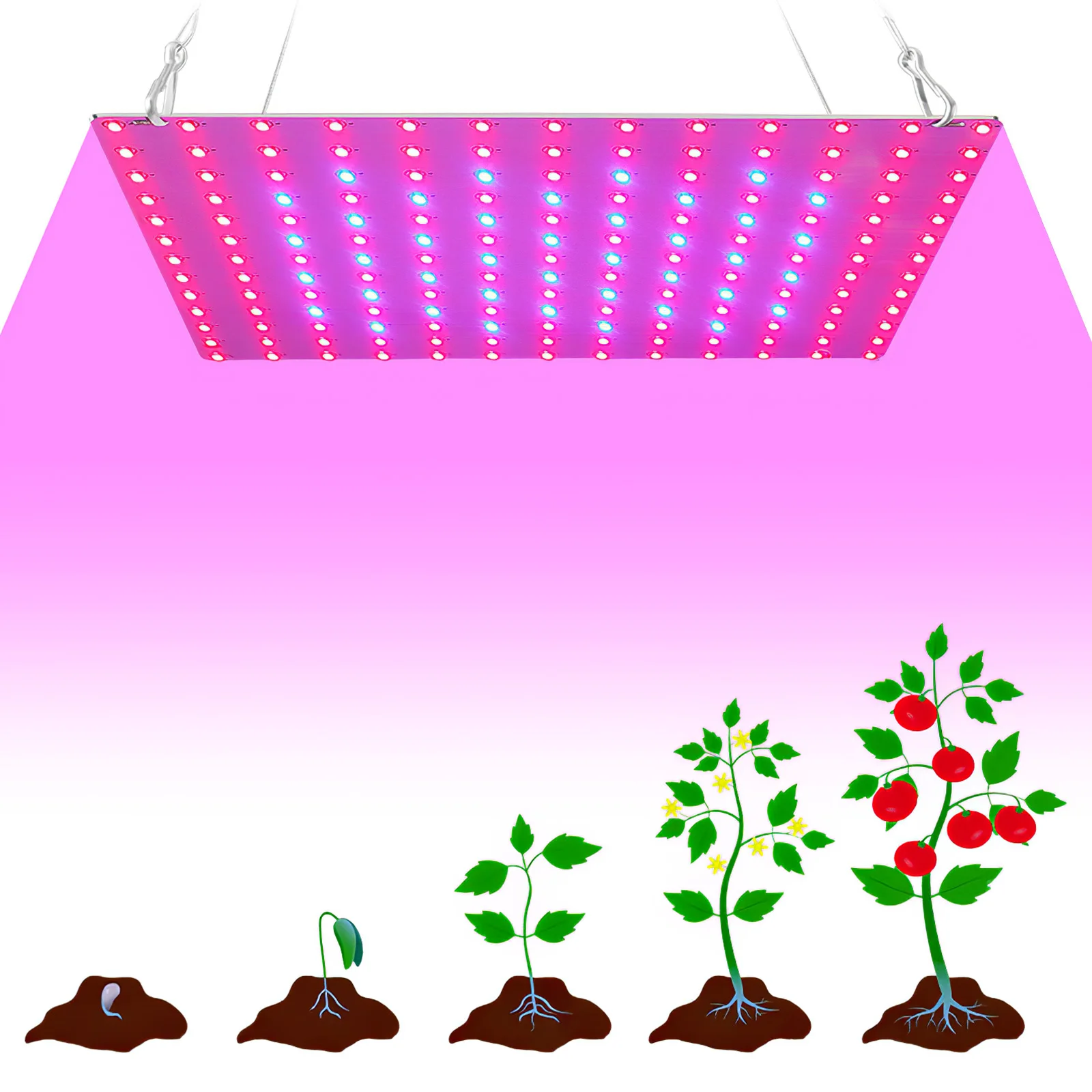 

Promote Growth LED Plant Light Heat Dissipation Indoor Planting Lights Waterproof Red And Blue Spectrum With Hook For Fruits