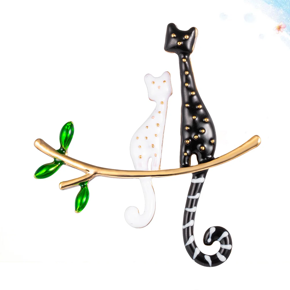 Брошь из сплава новинка кошка Рыбалка креативные ювелирные изделия в форме