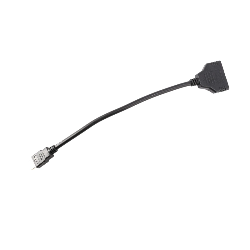 

Двойной Переходник HDMI штекер-HDMI разъем 30 см (черный)