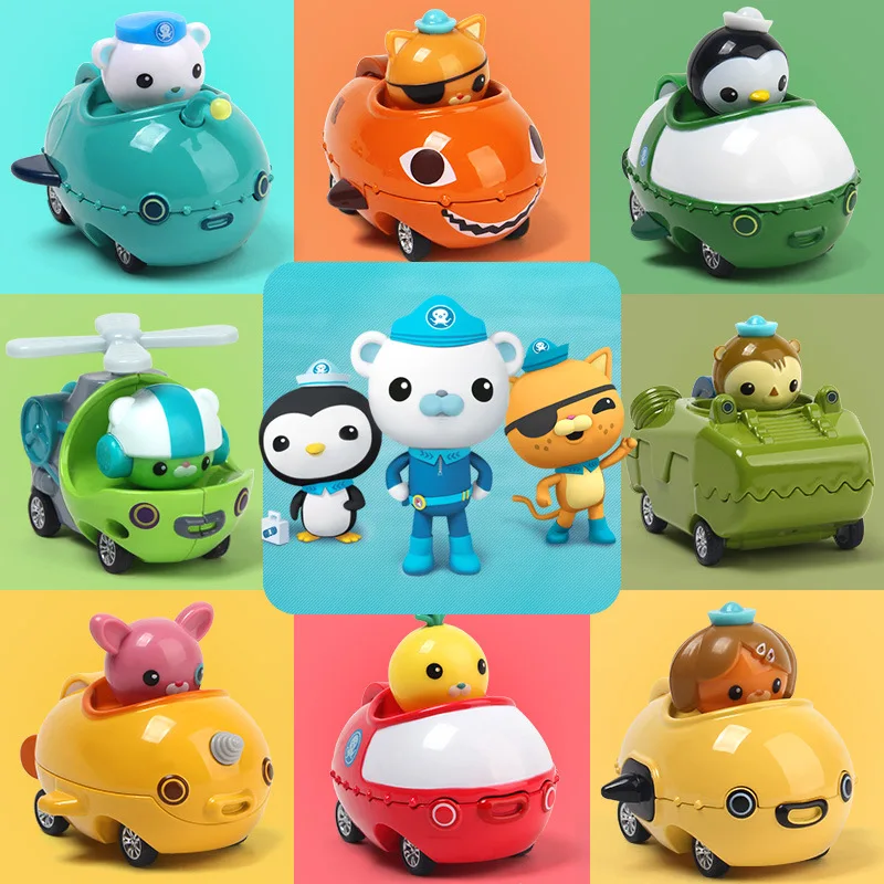 Металлическая Модель корабля Octonauts модель Pullback с капитаном Barnacles Kwazii Shellington