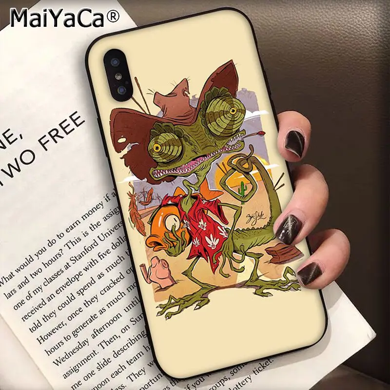 MaiYaCa Trippy Tie Dye Peace Alien силиконовый черный чехол для телефона для Apple iphone 11 pro 8 7 66S Plus X XS MAX 5S SE XR чехол s