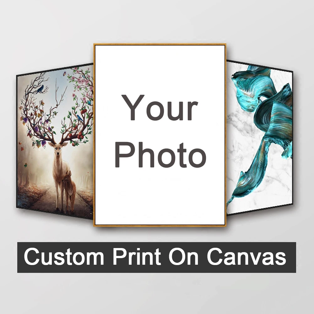 

Personalized Gift Custom Multiple Sizes Customized Your Photo Prints Poster Canvas Painting Picture Living Room Home Decoration