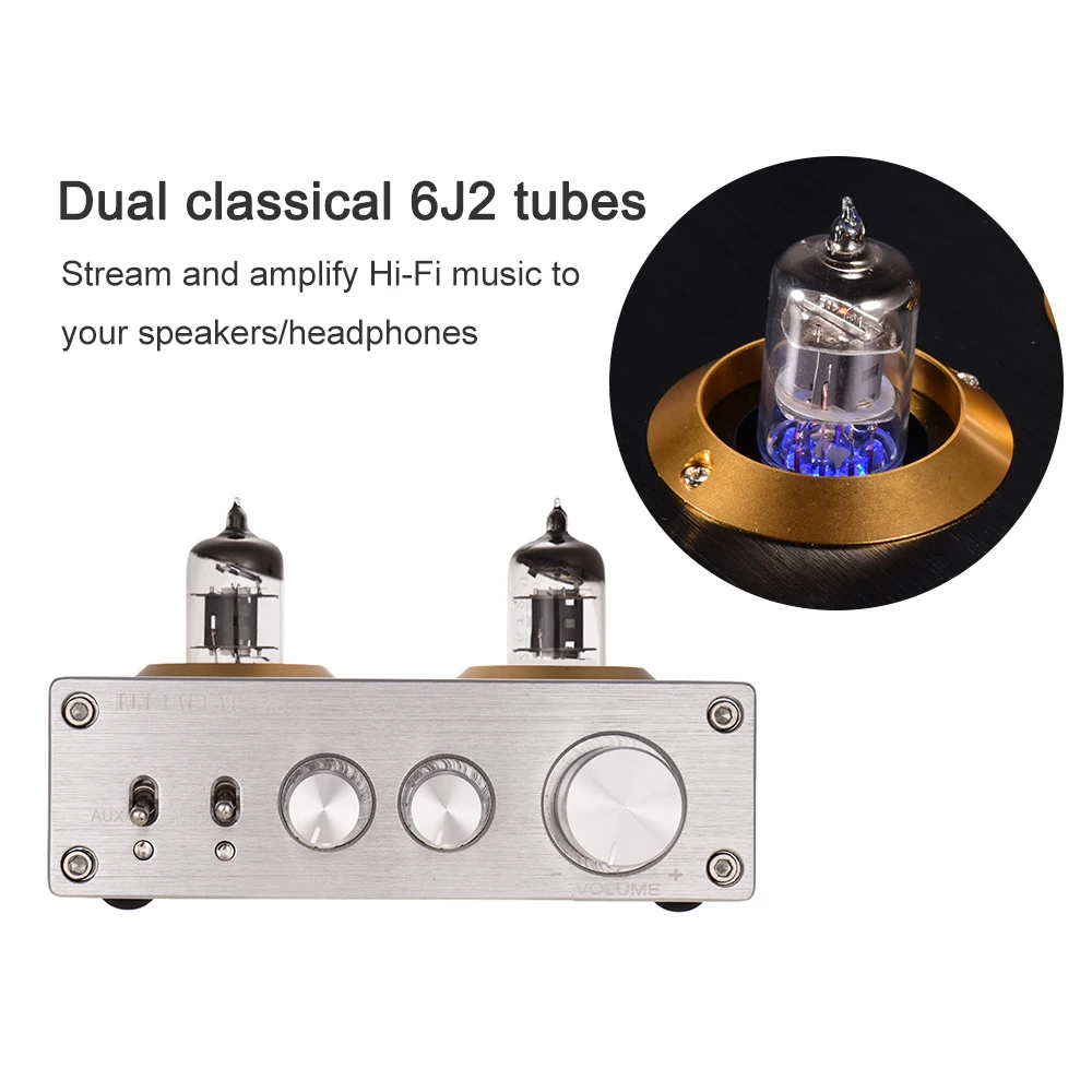 Мини HiFi цифровой аудио усилитель мощности стереоусилитель с двойными 6J2