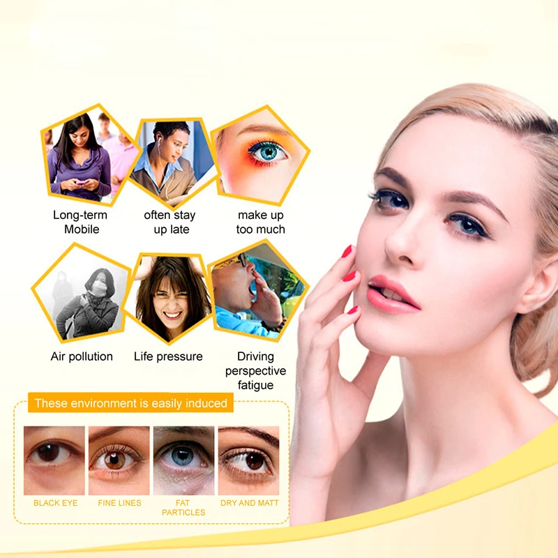 10 шт. Золотая коллагеновая маска для глаз увлажняющая против темных кругов