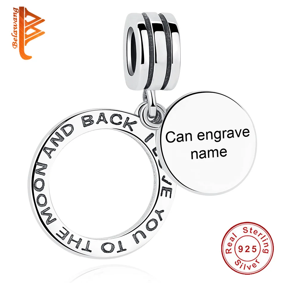 Подвеска на заказ с гравировкой имени 925 пробы серебряная подвеска под