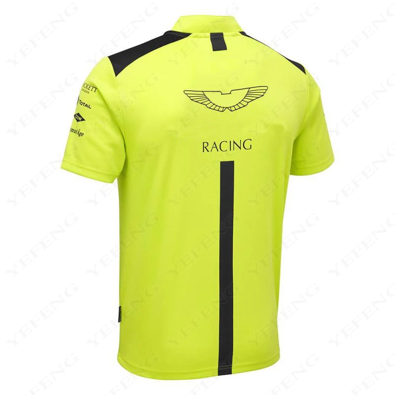 

Summer Men's FI Martin Team Sports Racing Suit Short-Sleeved Polo Shirt Moisture-Absorbing Quick-Drying Round Neck Shirt