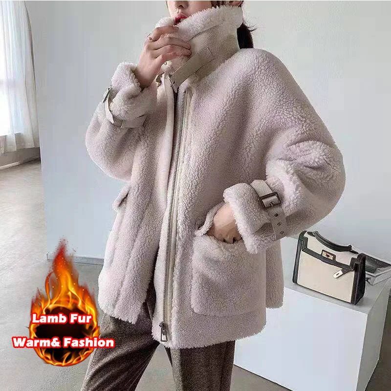 Шуба Женская осенне-зимняя из искусственной овечьей кожи | одежда