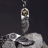 eye of horus feather necklace for men horus wings stainless steel with cooper pendant necklace