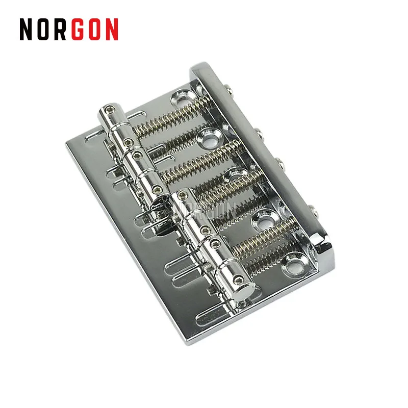 Norgon 4-струнная Электрический бас-гитара мост черный и серебристый инструменты Запчасти для авто и аксессуары - Цвет: Серебристый