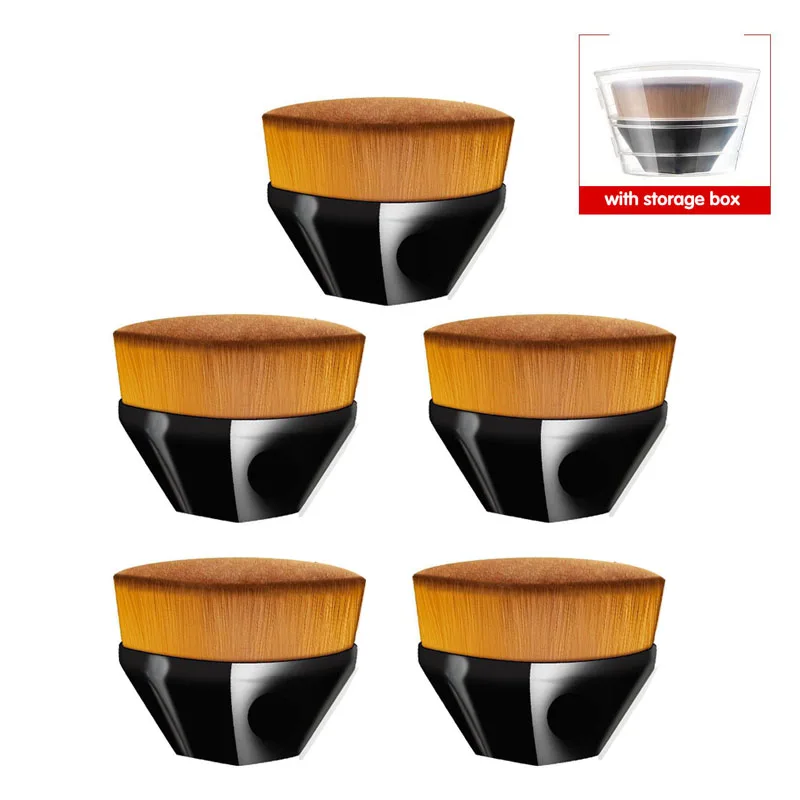 

3/4/5PCS Six Corners Makeup Brushes Concealer Liquid Foundation Brush Powder BB Cream Blush Soft Nylon Beauty Cosmetic Brushes