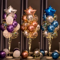 light up led balloon stand kit 13pcs balloons reusable clear column holder set for table floor wedding birthday party supplies
