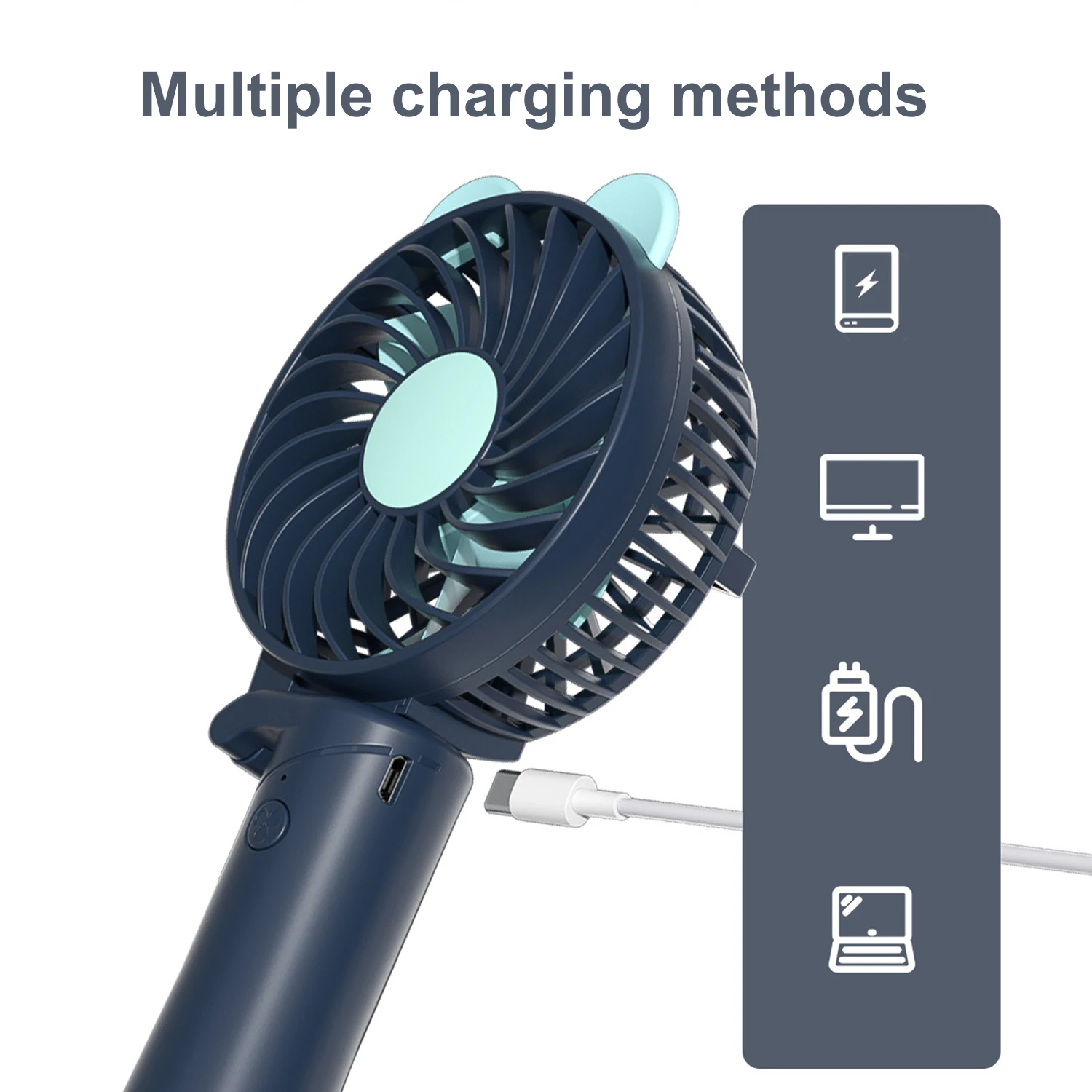 Летний кулер портативный вентилятор ручной USB перезаряжаемый Мини Складной для