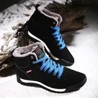 Мужские зимние ботинки на платформе, черные плюшевые ботинки на плоской подошве, размер 47, 48, 2021