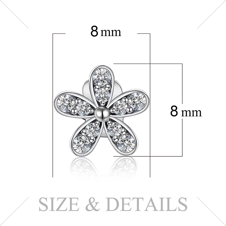 Jewelrypalace 925 стерлингов Серебряные серьги фианит уникальный Дизайн Модные украшения Ослепительная Дейзи подарки