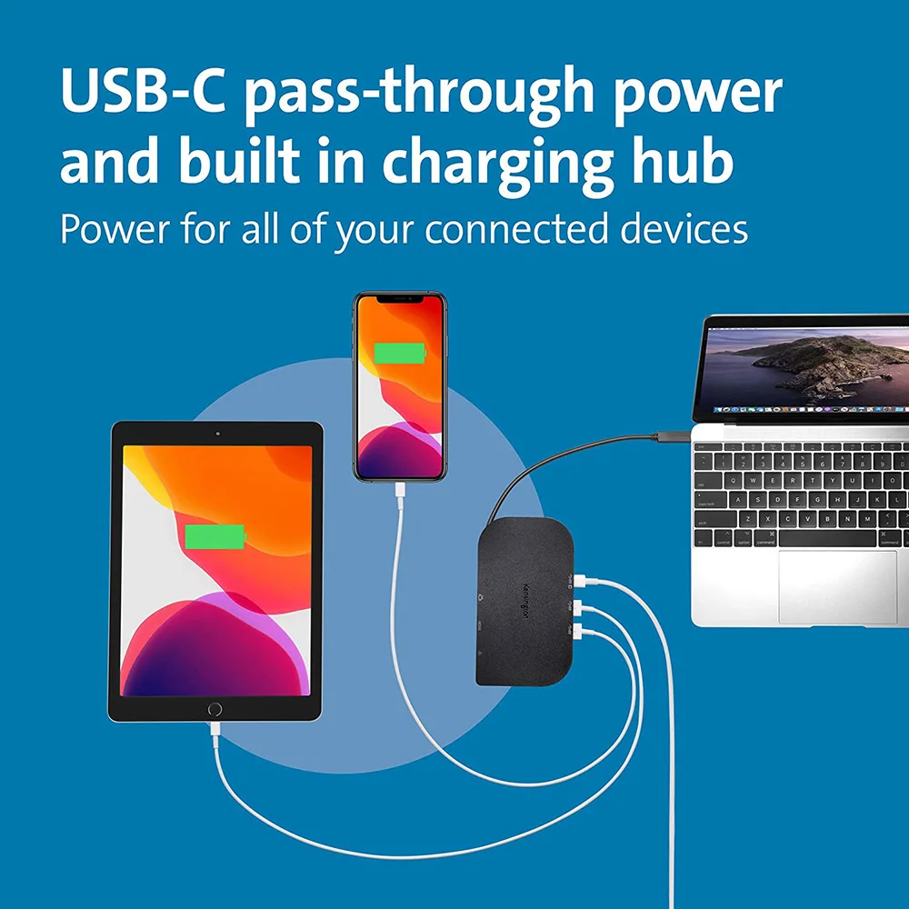 Kensington SD1600P USB Type-C Docking Station for MacBook/Win/Chrome PD3.0 Charging Hub with VGA HDMI 4K