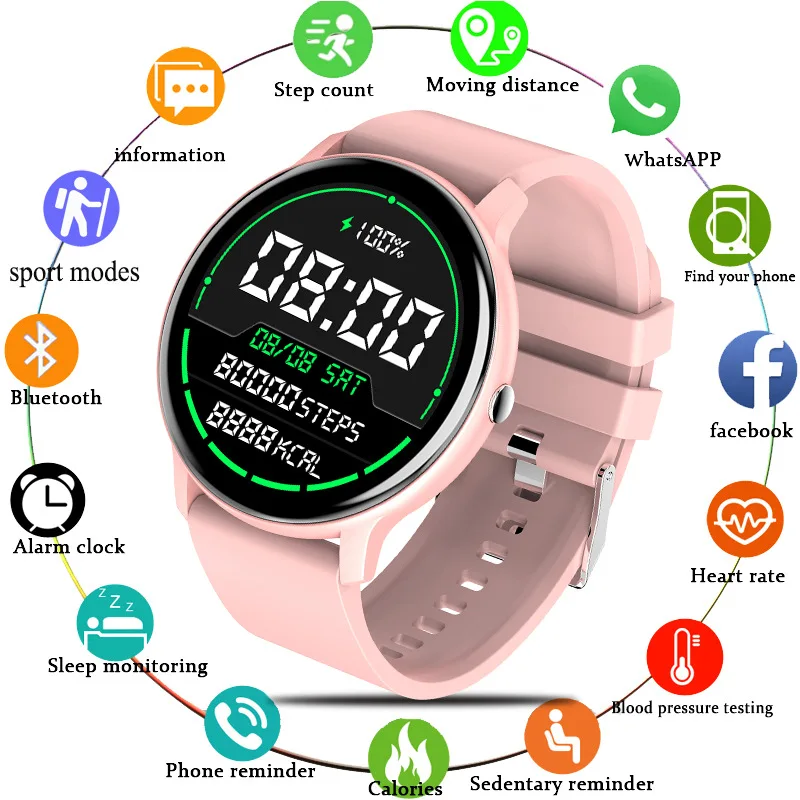 

New Smart Watch Men And Women Sports watch Blood pressure Sleep Monitoring Fitness tracker Android ios pedometer Smartwatch