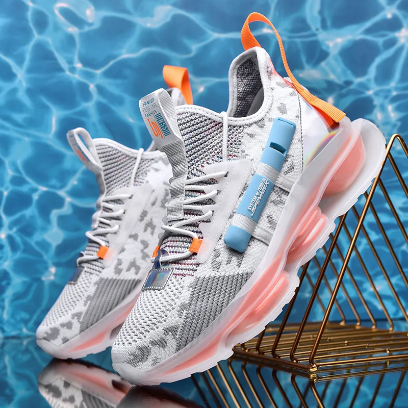 

Fashion Sneakers Men Height Increasing Running High Elasticity Men Sneakers Summer Breathable Adult Man Casual Shoes Footwear