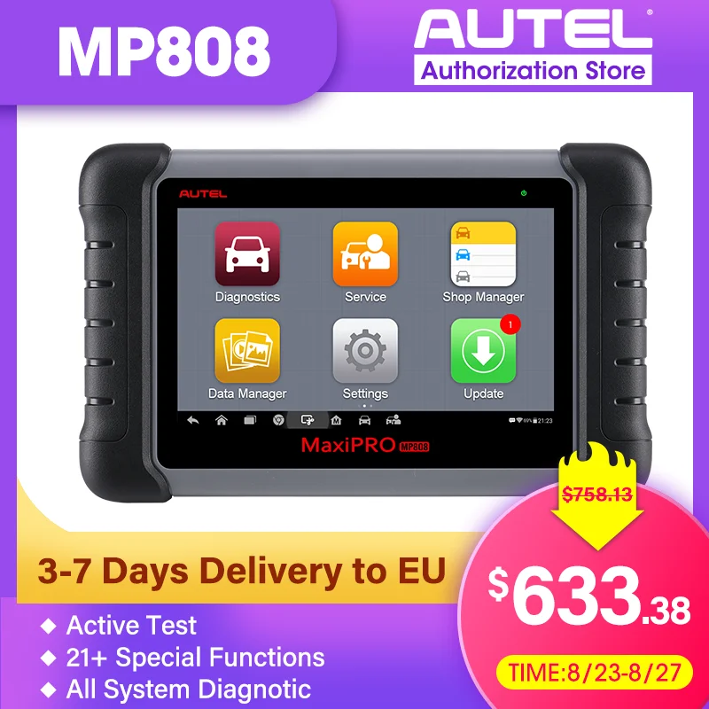 Автомобильный диагностический инструмент Autel MaxiPRO MP808 obd2 сканер OE-level