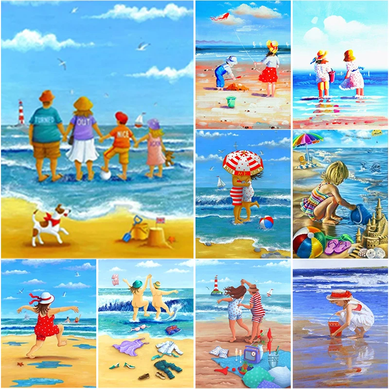

New 5D DIY Diamond Painting Scenery Diamond Embroidery Full Square Round Drill Sea View Cross Stitch Home Decor Manual Art Gift