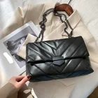 Женская сумка через плечо, из искусственной кожи, однотонная, с решетчатым узором