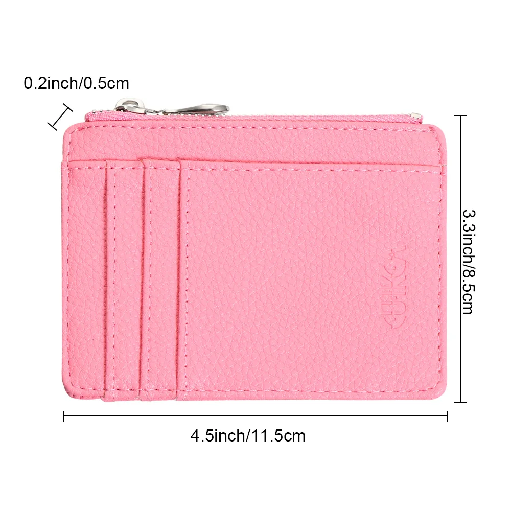 

Fashion Zipper Coin Purse Wallet Credit Card Front Pocket Travel Bag ID Card Case PU leather Card Holder for Men Women